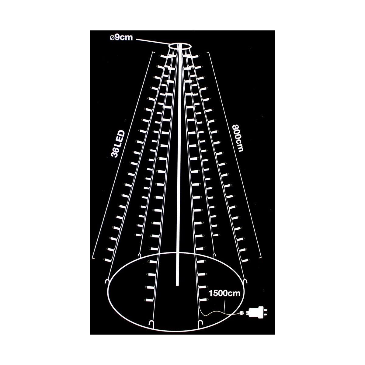 LED-Lichtvorhang Weiß (8 m)