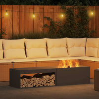 Feuerplatz Schwarz 160 X 45 X 35 Cm Kaltgewalzter Stahl